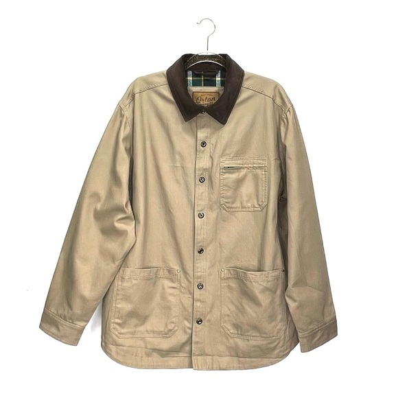 Orton Brothers Barn Coat Mens XL Cotton Tan Brown Flannel Lined Chore Jacket EUC - Picture 8 of 8